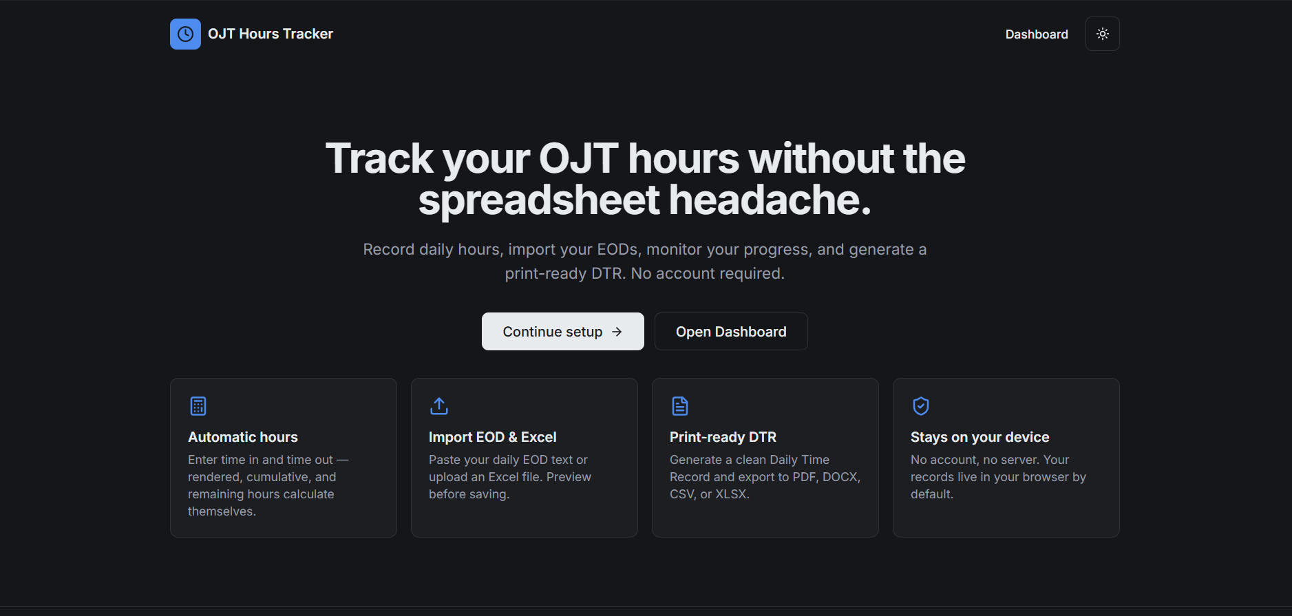 OJT-Log screenshot 1 of 1